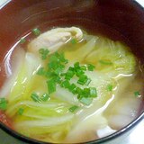 簡単♪生姜が香る♪とりもも肉と白菜のシンプルスープ